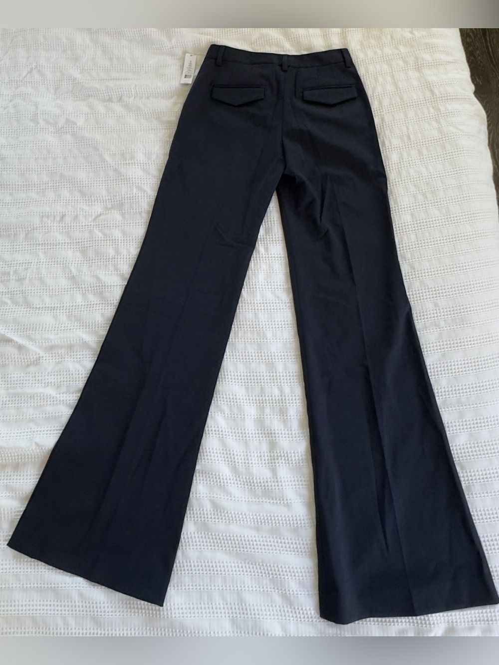 New with Tag Theory Alleen wide leg women trousers pants sz 00 Dark Blue USA - Picture 5 of 9